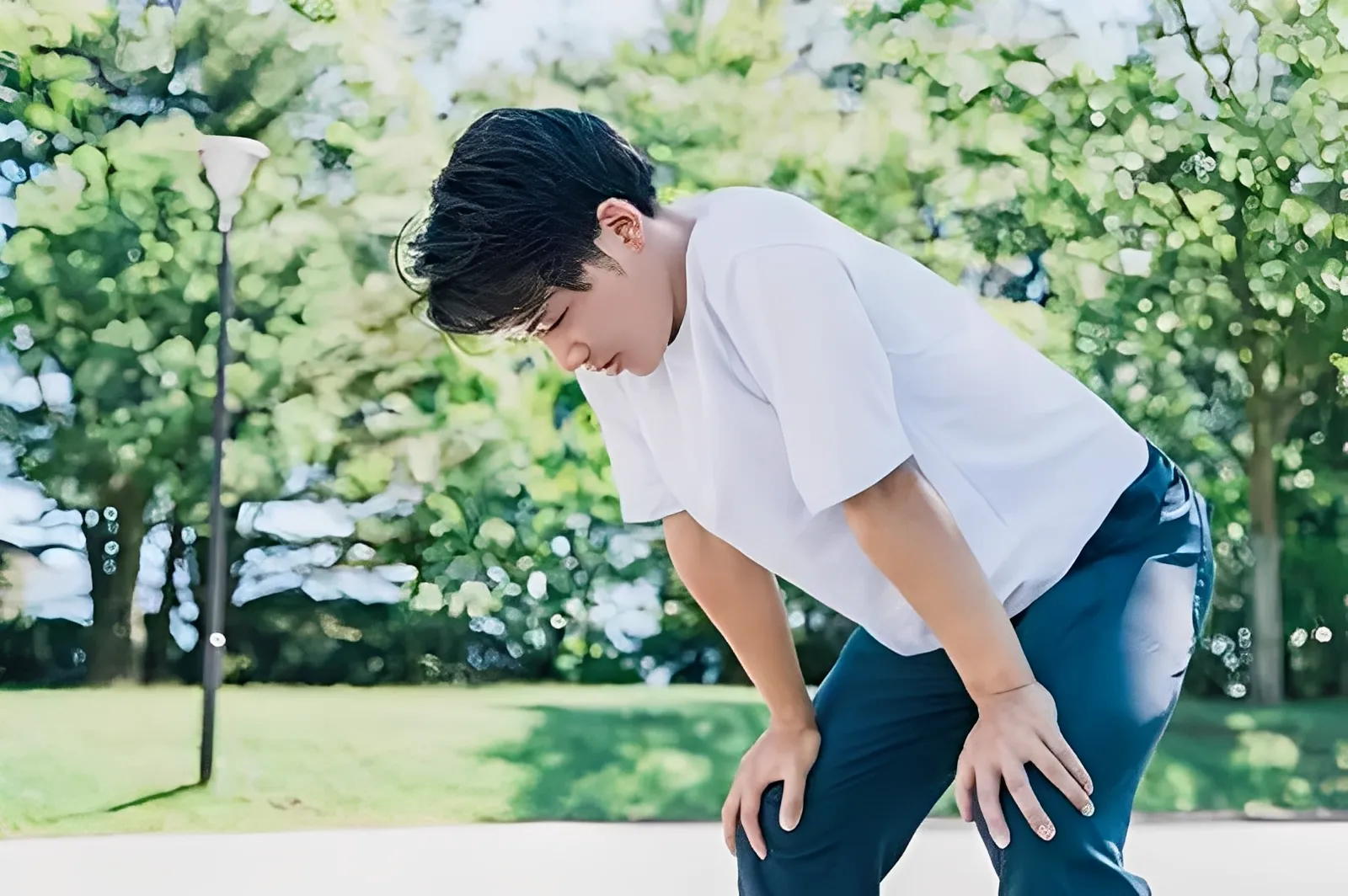 疲労している男性